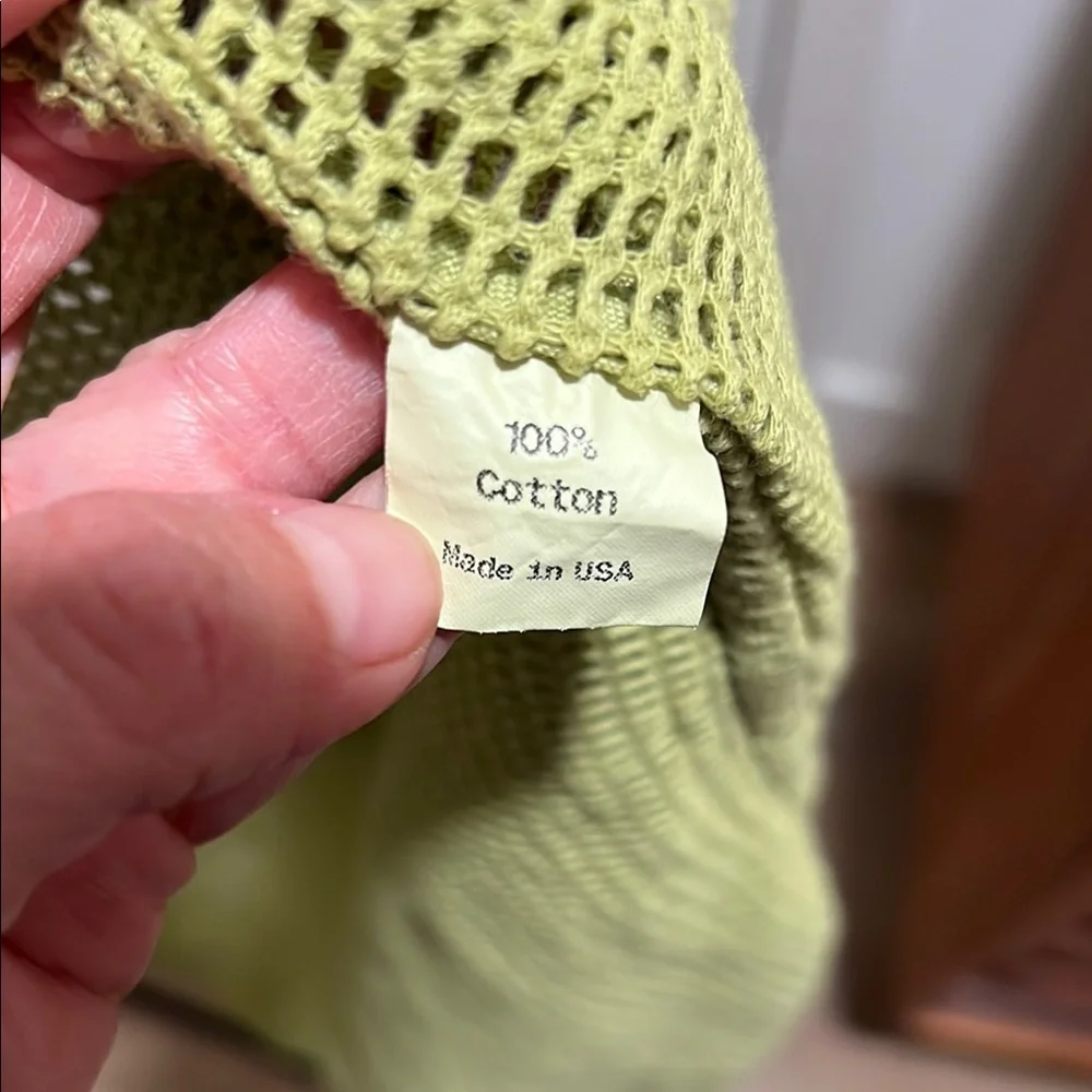 Cynthia Ashby duster olive Green Open-Front Varsity Jacket one size. - Picture 6 of 6